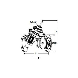 Zawór równoważący i regulacyjny do regulacji płynnej TA-MODULATOR DN 100 HF - IMI TA, 32202111203