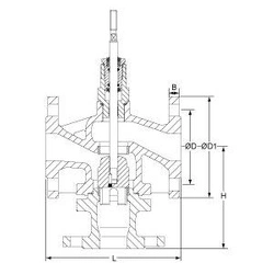 Zawór 3-drogowy CV325 DN150 Kvs200 PN25 - IMI TA, 60346192
