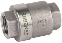 Zawór zwrotny ze stali nierdzewnej AISI 316 (METAL-METAL) +240 st.C DN 15 (1/2”) PN 63 Genebre Efar