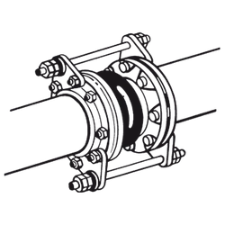Komplet ograniczników wydłużenia do łącznika ZKB DN250 PN10 Socla