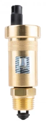 Odpowietrznik automatyczny pionowy PrimoVent G3/8" z Aquastop i zaworem stopowym DN 15 Afriso