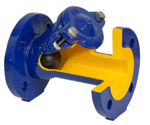 Zawór zwrotny kulowy kołnierzowy 70°C FIG. 400 żeliwo sferoidalne DN 500 PN 10 Efar