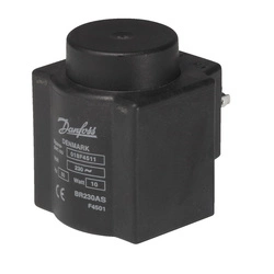 Danfoss Cewka elektromagnetyczna, BQ240CS, Styki płaskie DIN, Napięcie zasilania [V] AC: 240, Produkt pakowany pojedyńczo - 018F4511