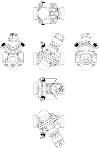 Regulator podpionowy ze złączkami pomiarowymi AB-QM DN 25 gwint zewnętrzny Danfoss - 003Z1214 - 003Z1214