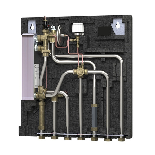 Danfoss EvoFlat FSS, Typ 1, 10 bar, 95 °C, Nazwa regulatora CWU: TP7001, Termostat - 145B0000