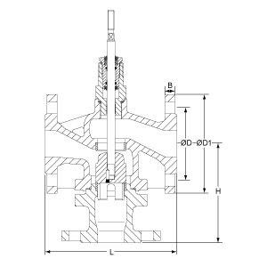 Zawór 3-drogowy CV325 DN150 Kvs200 PN25 - IMI TA, 60346192