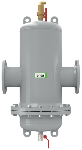 Reflex Extwin TW 100 R, separator mikropęcherzyków/zanieczyszczeń z kołnierzem z malowanej stali, 110 °C, 10 barów - 8253430