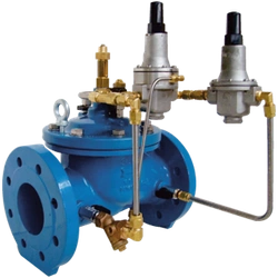 Zawór pierwszeństwa (do automatycznej redukcji i stabilizacji ciśnienia za zaworem na żądanym poziomie wraz z funkcją priorytetową ) Typ C104 DN 250 Socla